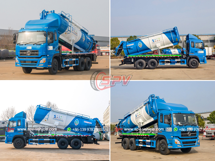 12,000 Litres  Drain Vacuum Truck DONGFENG - Different Sides